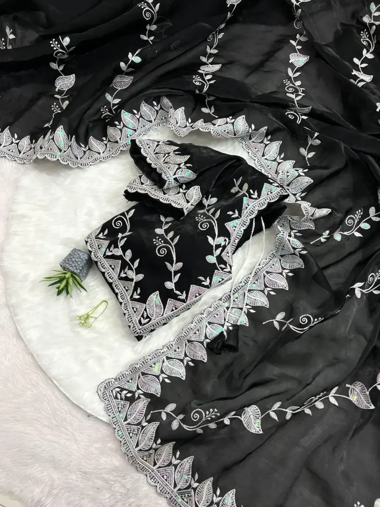 Pure soft zimmy choo silk saree