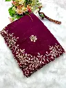 Arrivals embroidary work saree 