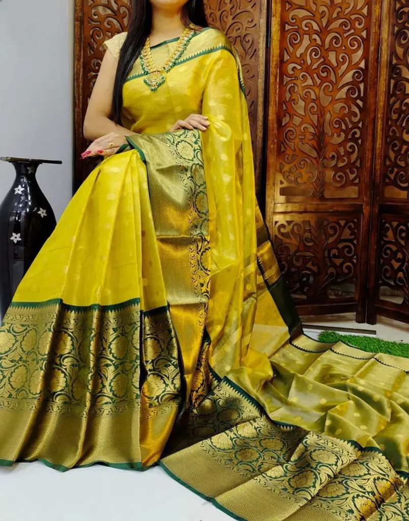 Pure Kanchivaram Silk Lounching New Design Saree with Bouse 