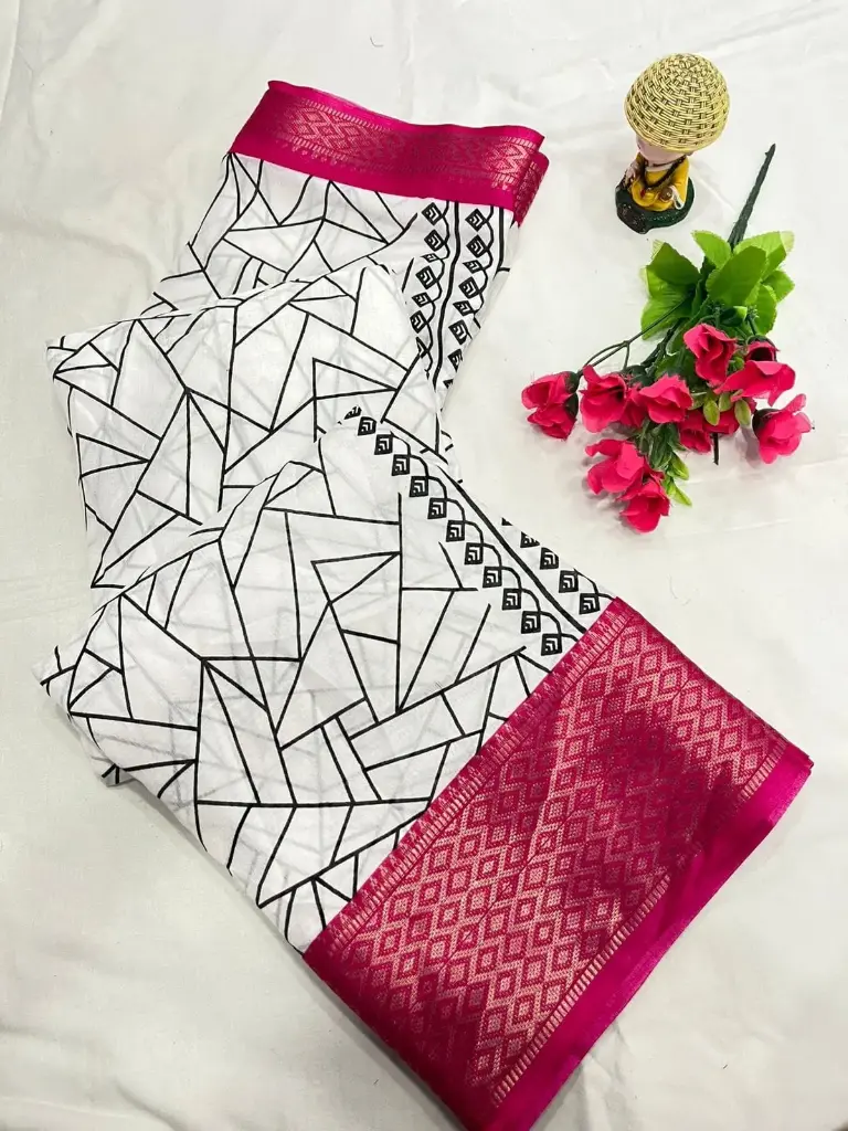 soft dole saree with blouse 