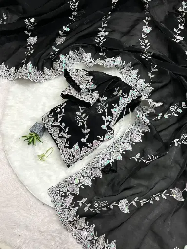 Pure soft zimmy choo silk saree