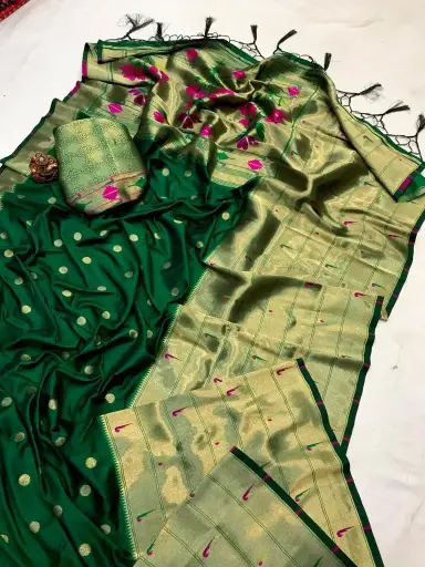  *Wonderful Paithani Collection saree with blouse 