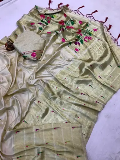  *Wonderful Paithani Collection saree with Blouse 