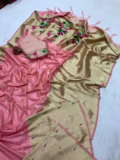  *Wonderful Paithani Collection saree with Blouse 