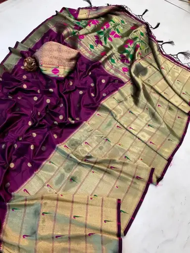 Wonderful Paithani Collection saree with Blouse