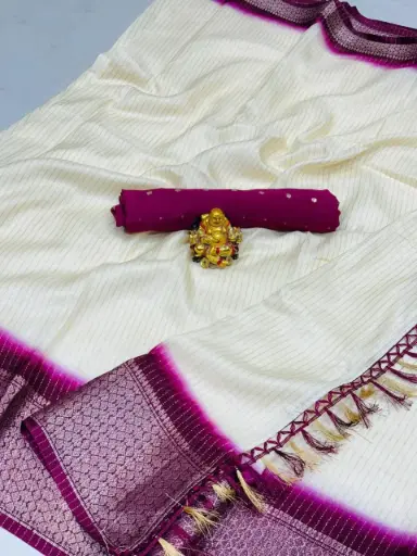 super soft Ricco Patti Saree with Blouse 